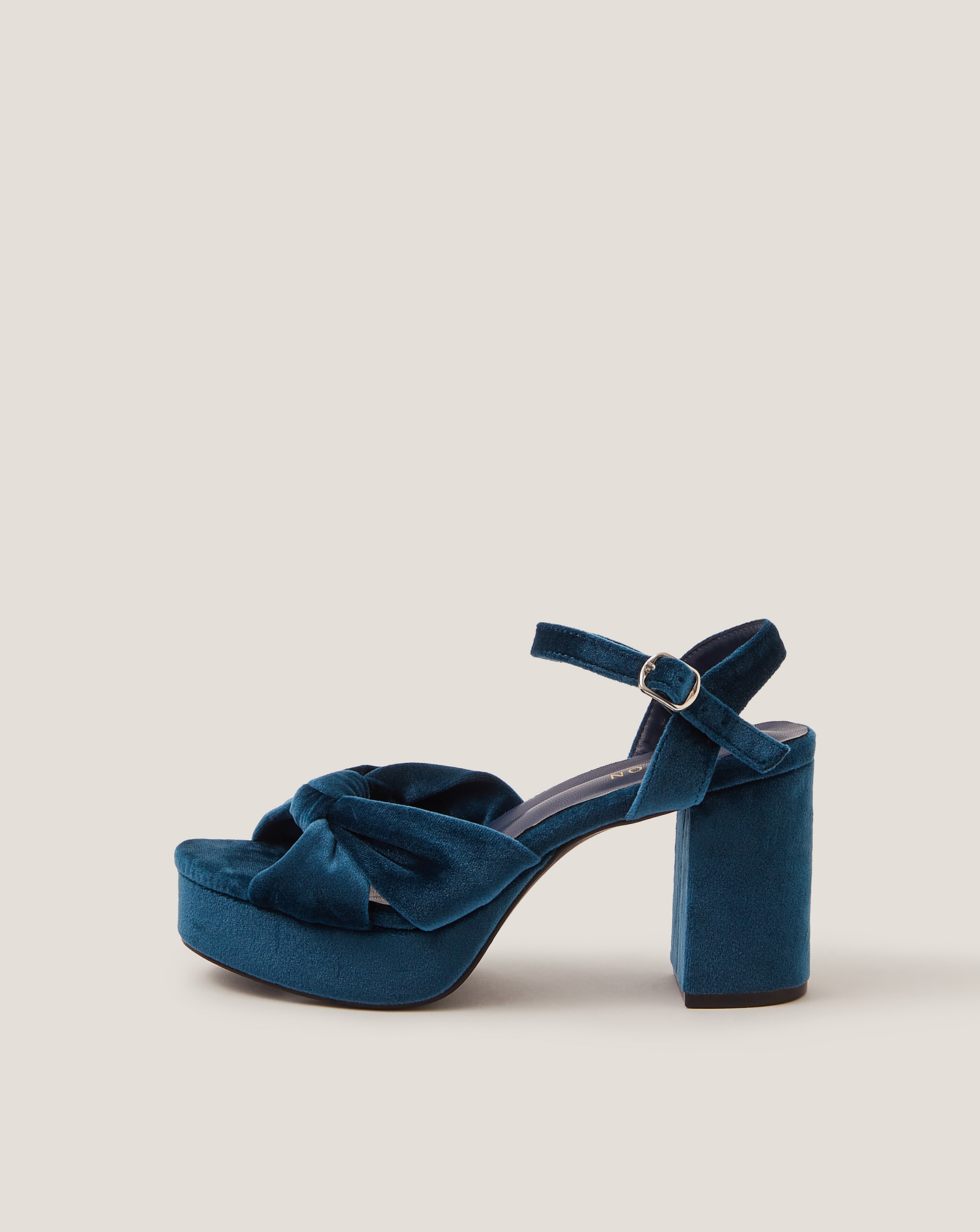 Monsoon Nola Velvet Platform Heels