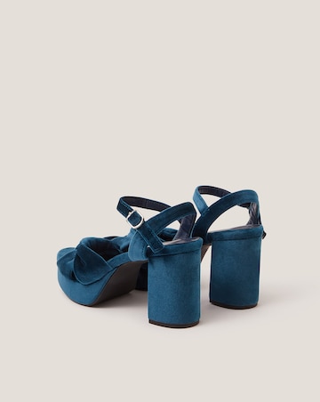 Monsoon Nola Velvet Platform Heels