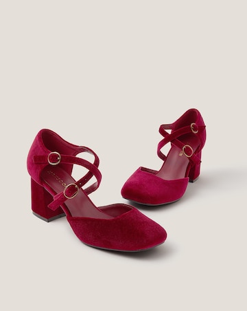 Monsoon Gia Velvet Mary Jane Heels