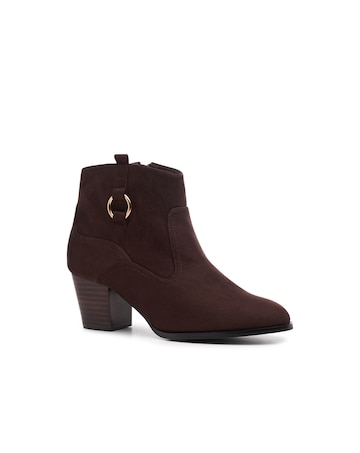 Paradox London Bexley Wide Fit Block Heel Boots
