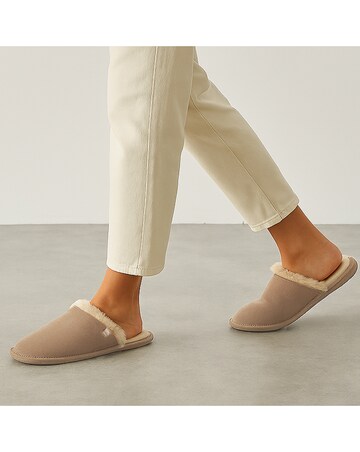 Totes Ladies Real Suede Mule With Water Repellency