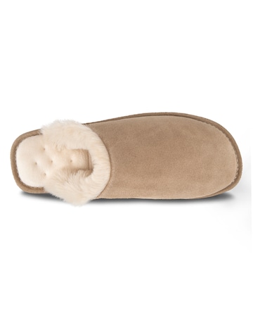 Totes Ladies Real Suede Mule With Water Repellency