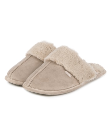 Totes Ladies Velour Mule Slippers