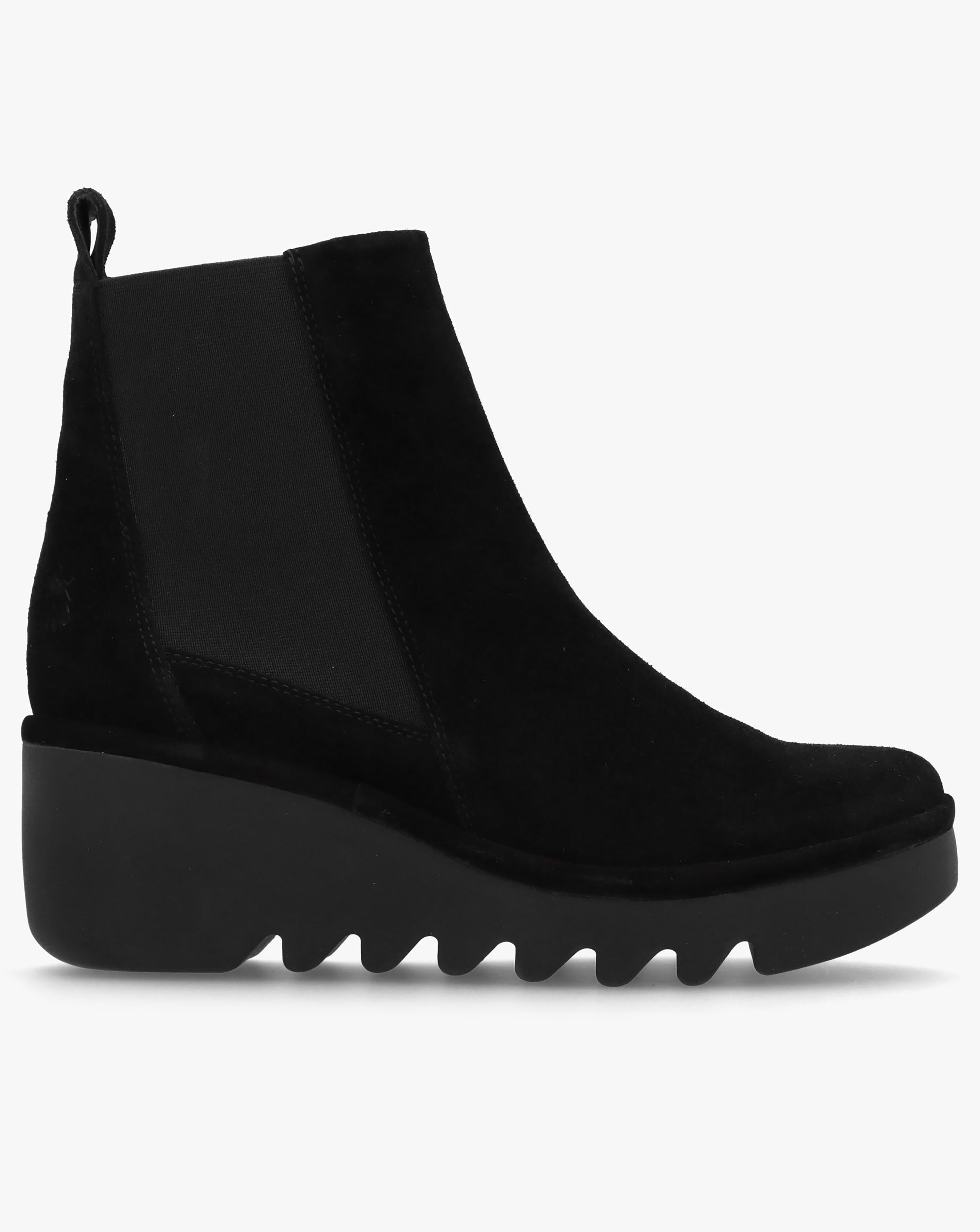 Fly London Bagu Black Wedge Chelsea Boot