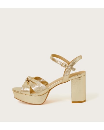 Monsoon Metallic Twist Platform Heels
