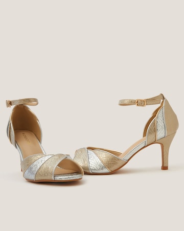 Monsoon Meg Metallic Two Tone Heels