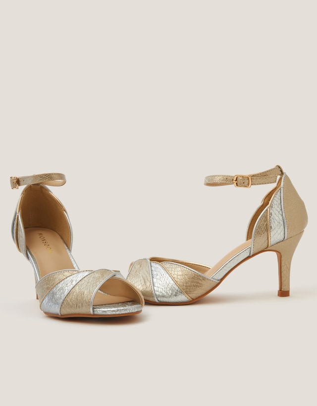 Monsoon Meg Metallic Two Tone Heels