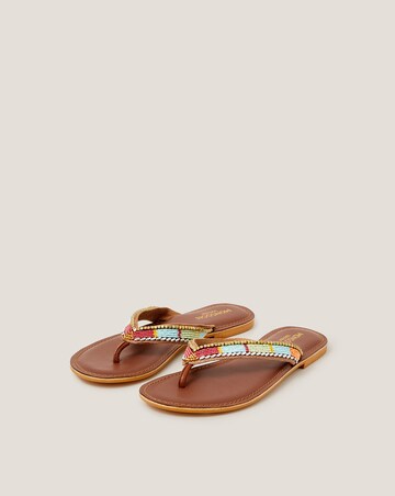 Monsoon Leather Flip Flop Sandals
