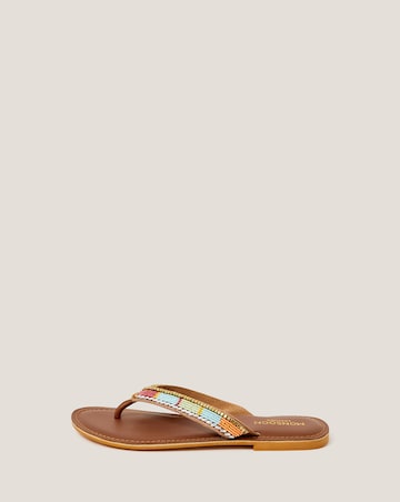 Monsoon Leather Flip Flop Sandals