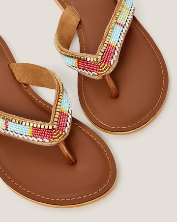 Monsoon Leather Flip Flop Sandals
