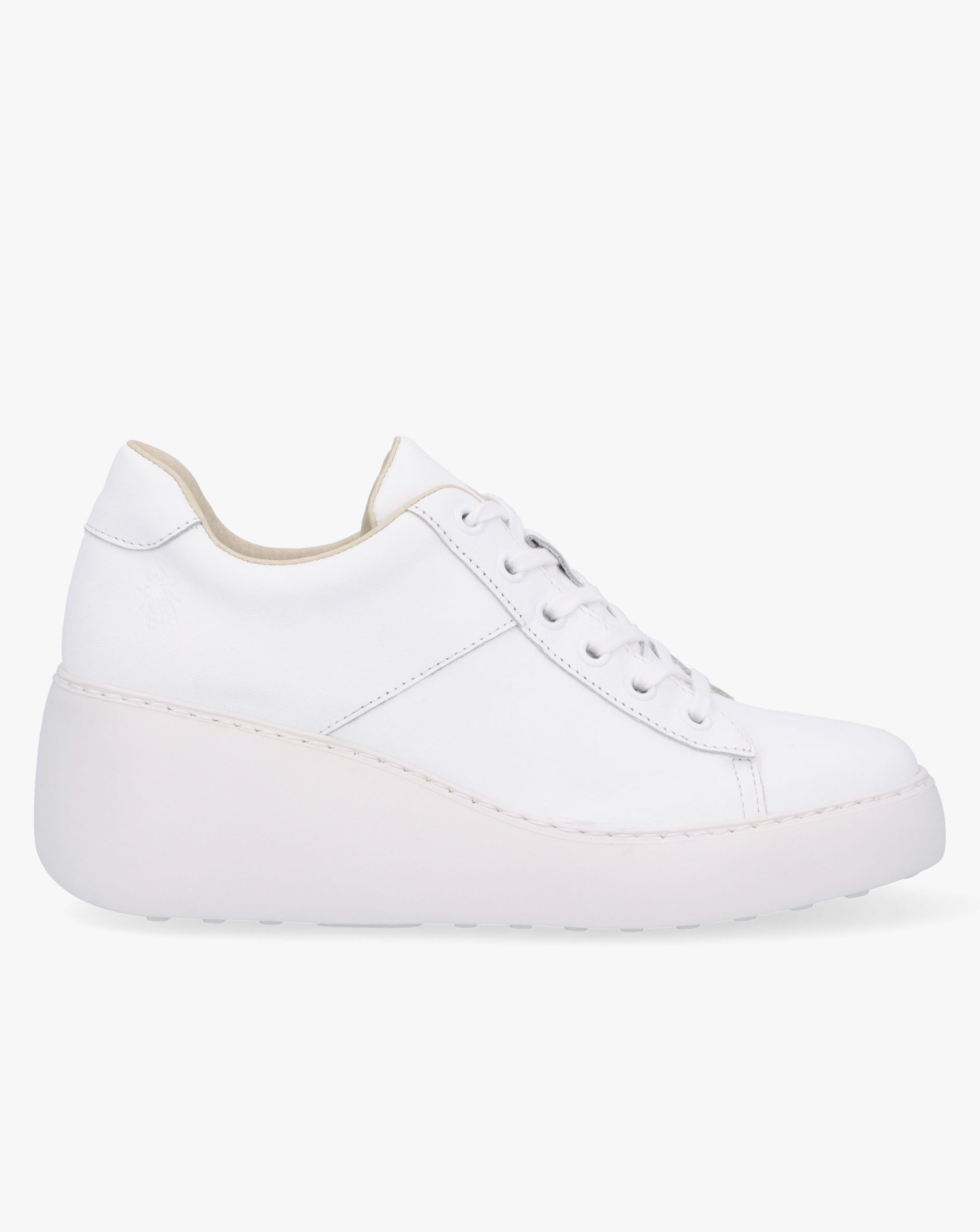 New In - Fly London Delf II White Wedge Trainers