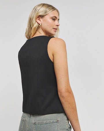 Black Tailored Waistcoat