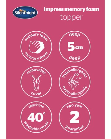 Silentnight Impress Memory Foam 5cm Mattress Topper