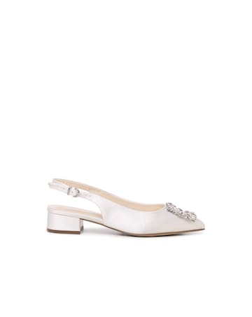Paradox London Wide Fit Bejeweled Wedding Shoes