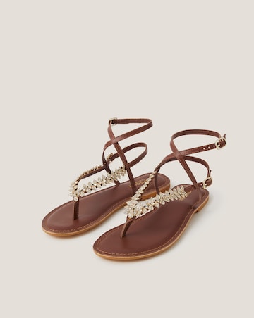 Monsoon Bria Crossover Leather Sandals