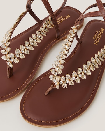Monsoon Bria Crossover Leather Sandals