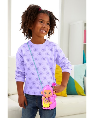 Polly Pocket Large Wearable Momma Monkey & Baby Playset