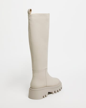 Ronda Chunky Cleated Knee High Boots - Extra Wide Fit (EEE) & Standard Calf