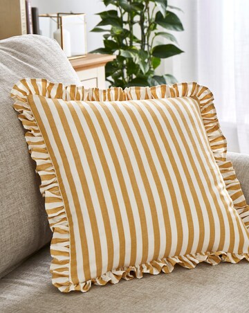 Sylvia Ruffled Stripe Cushion