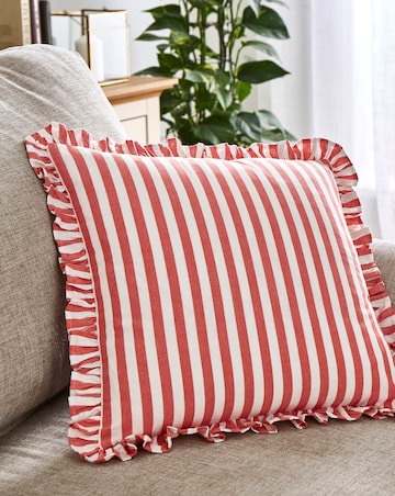 Sylvia Ruffled Stripe Cushion
