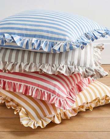 Sylvia Ruffled Stripe Cushion