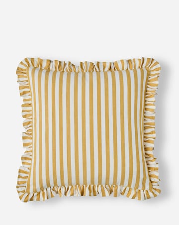 Sylvia Ruffled Stripe Cushion