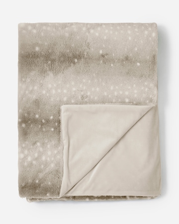 Faux Fur Dotted Animal Throw