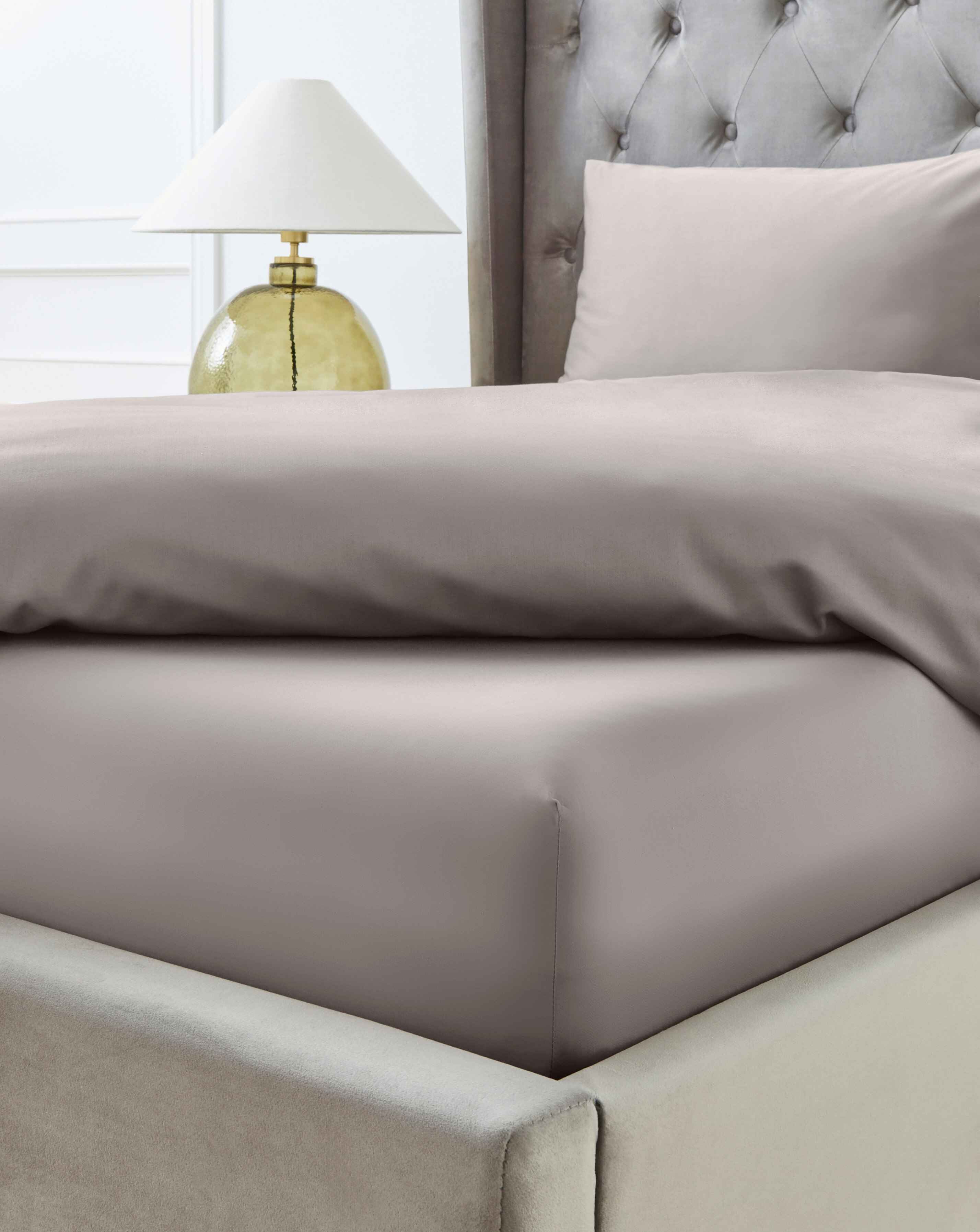 Hotel 300TC 30cm Fitted Sheet - Mink