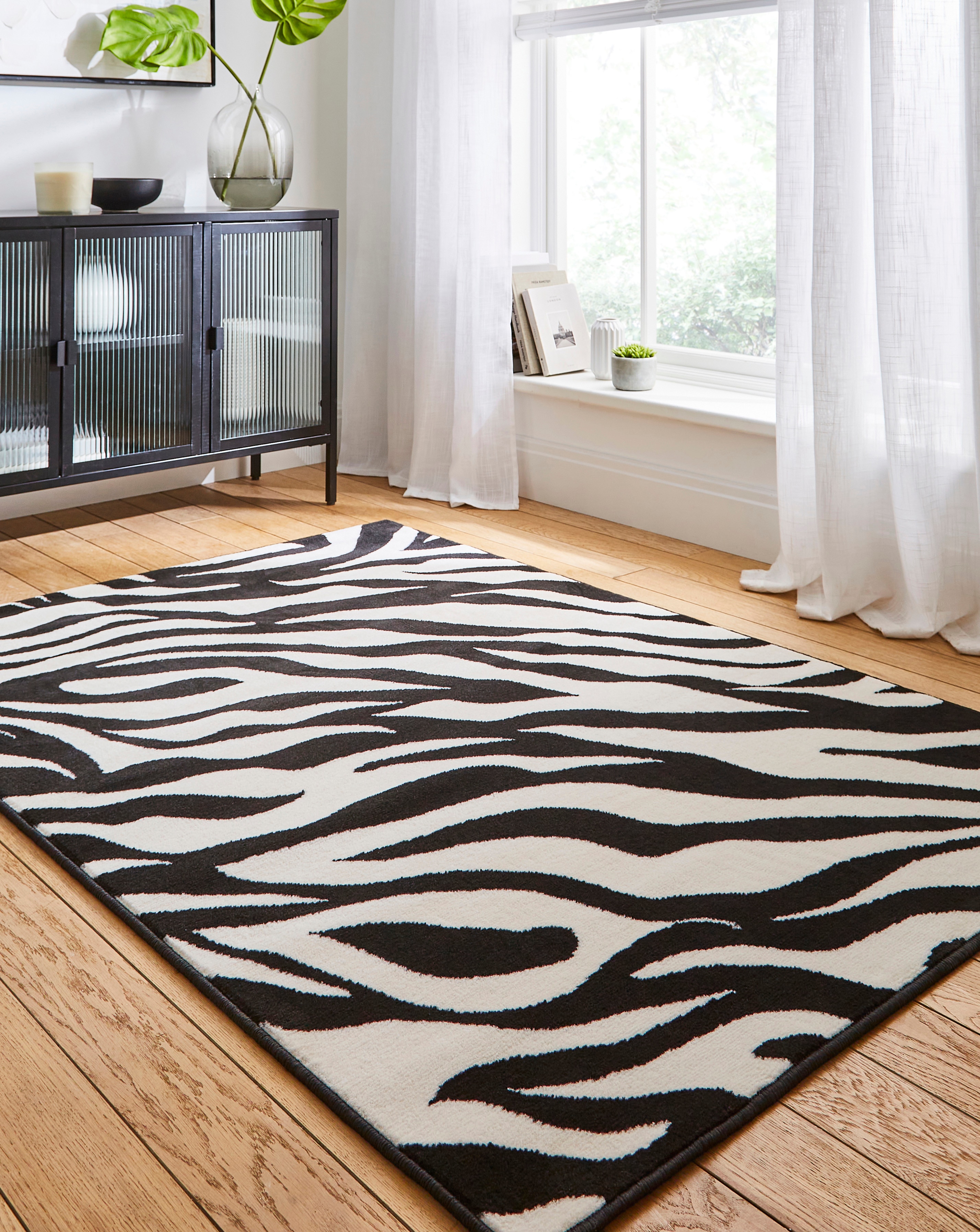 Maestro Zebra Print Woven Rug