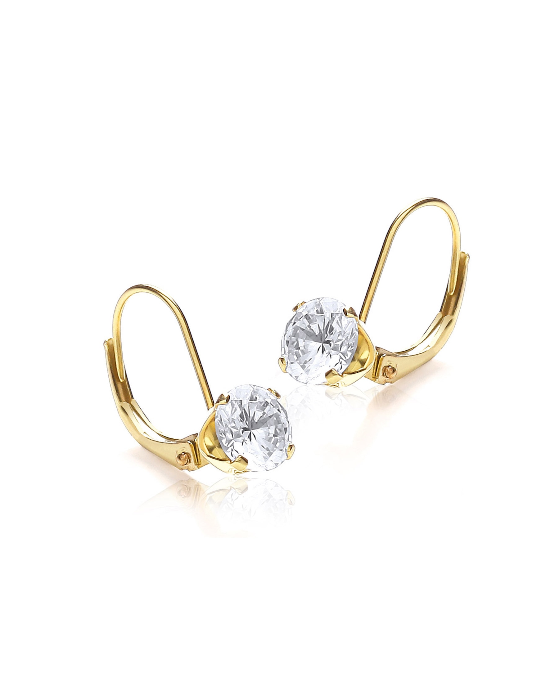9ct Gold Round Drop Earrings