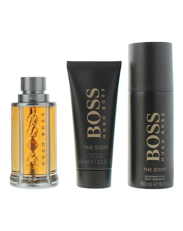 Hugo Boss The Scent Gift Set: EDT 100ml Shower Gel 100ml Deo Spray 150ml