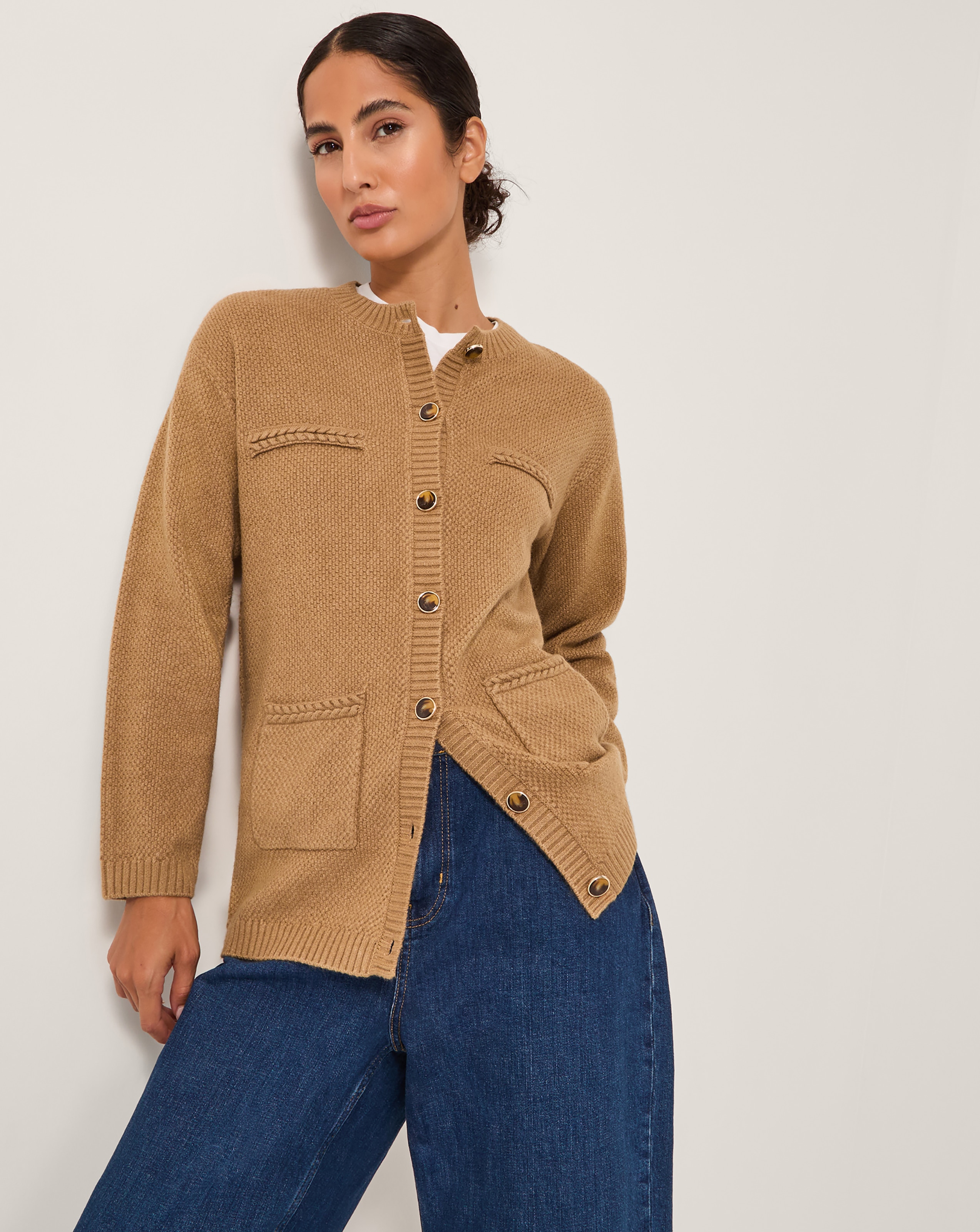 Monsoon Bella Braid Pocket Cardigan