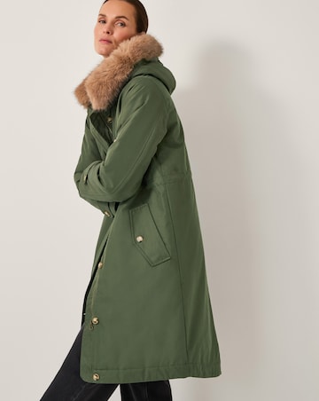 Monsoon Paula Faux Fur Parka Coat