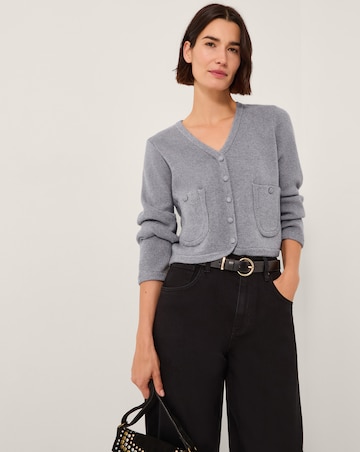 Monsoon Viola V-Neck Cropped Cardigan