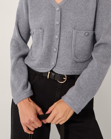 Monsoon Viola V-Neck Cropped Cardigan