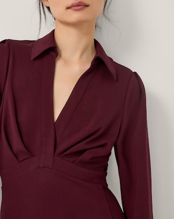 Monsoon Polly Ponte Midi Shirt Dress