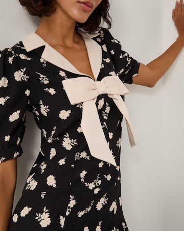 Monsoon Mabli Floral Bow Midi Tea Dress