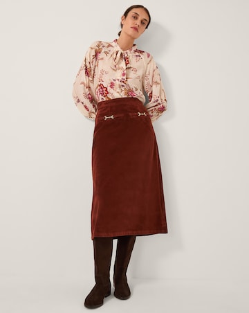 Monsoon Lana Suedette Midi Skirt