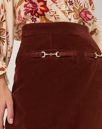 Monsoon Lana Suedette Midi Skirt