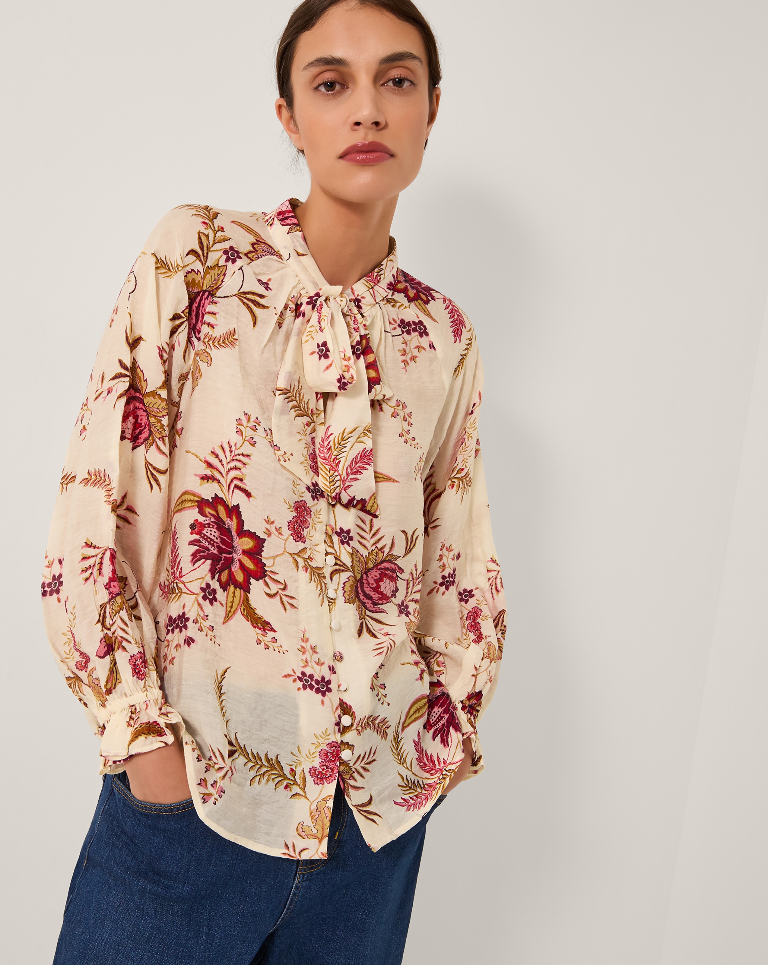 Monsoon Yasmina Floral Print Blouse