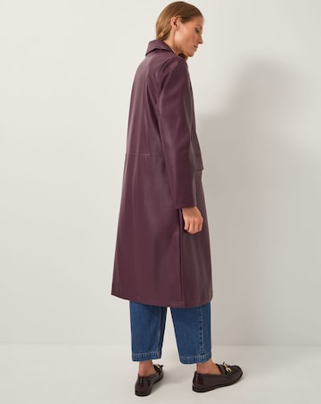Monsoon Paola Faux Leather Trench Coat