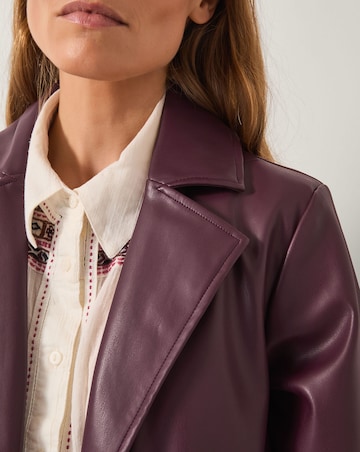 Monsoon Paola Faux Leather Trench Coat