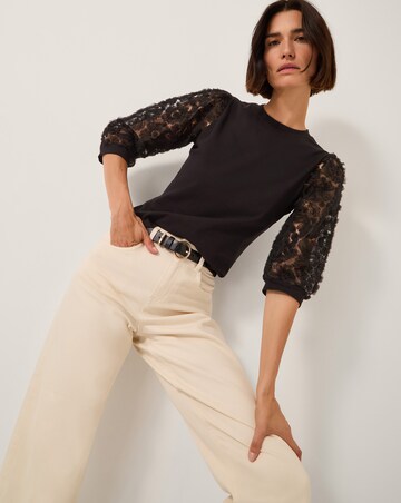 Monsoon Flavia Sheer Sleeve Top