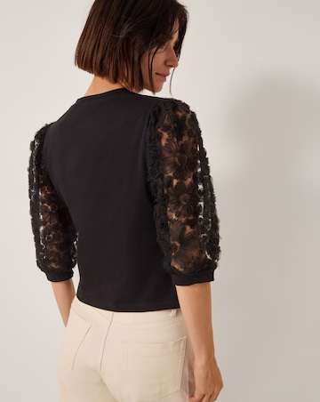 Monsoon Flavia Sheer Sleeve Top