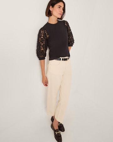 Monsoon Flavia Sheer Sleeve Top