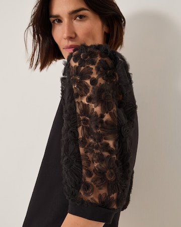 Monsoon Flavia Sheer Sleeve Top