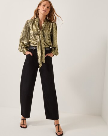Monsoon Milena Metallic Tie Neck Blouse