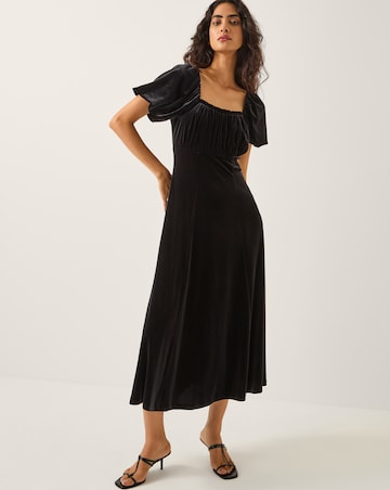 Monsoon Cynthia Velvet Midi Dress
