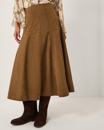 Monsoon Macy Suedette A-Line Midi Skirt