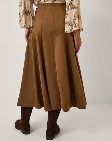 Monsoon Macy Suedette A-Line Midi Skirt